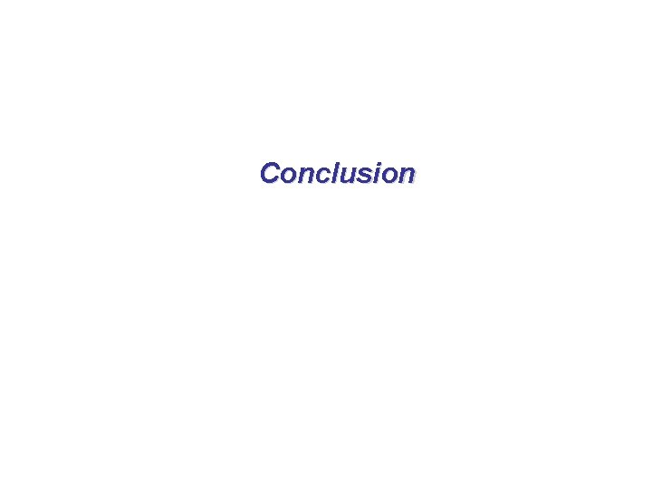 Conclusion 