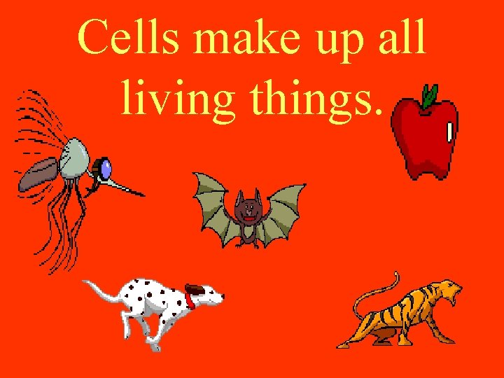 Cells make up all living things. Cells make up all living things.