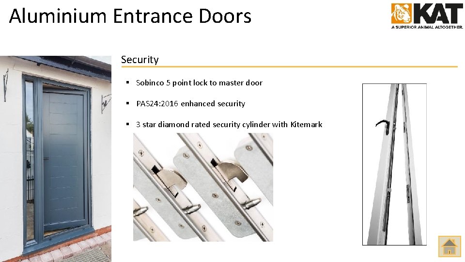 Aluminium Entrance Doors Security § Sobinco 5 point lock to master door § PAS