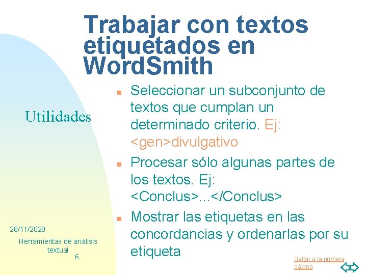 Trabajar con textos etiquetados en Word. Smith n Utilidades n n 28/11/2020 Herramientas de