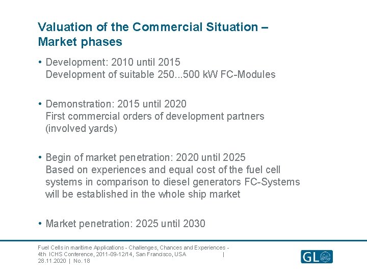 Valuation of the Commercial Situation – Market phases • Development: 2010 until 2015 Development