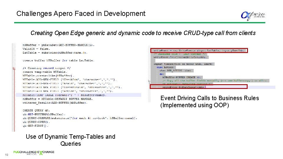Challenges Apero Faced in Development Creating Open Edge generic and dynamic code to receive