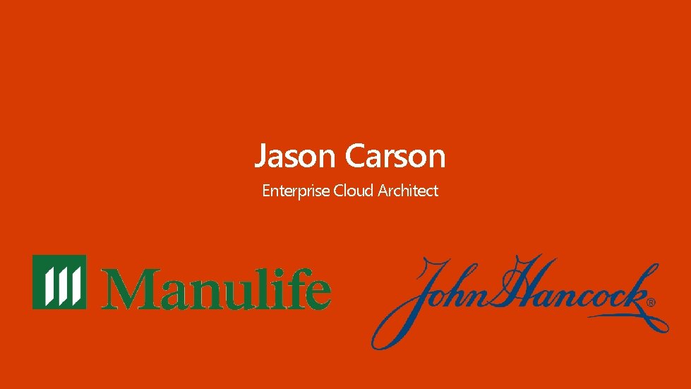 Jason Carson Enterprise Cloud Architect 
