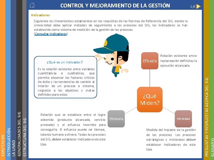 1/6 Indicadores Siguiendo los lineamientos establecidos en los requisitos de las Normas de Referencia 1/6 Indicadores Siguiendo los lineamientos establecidos en los requisitos de las Normas de Referencia