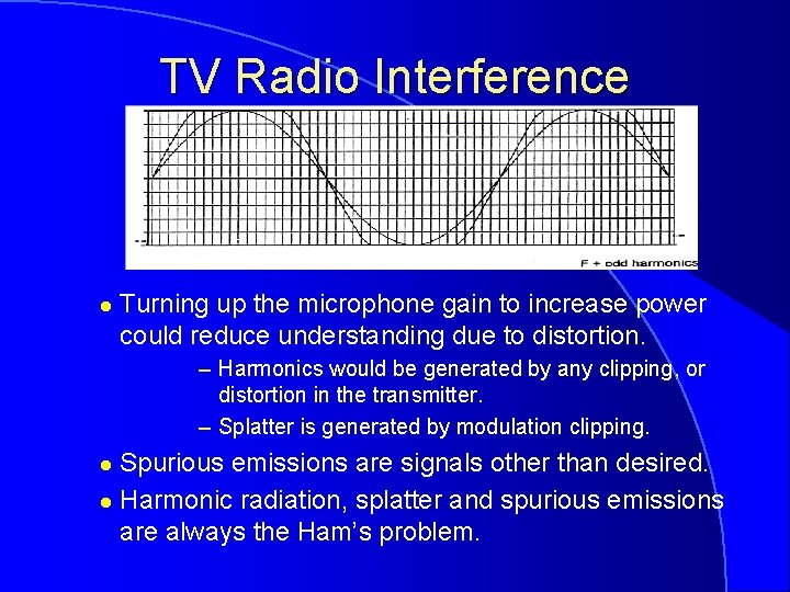 TV Radio Interference l Turning up the microphone gain to increase power could reduce