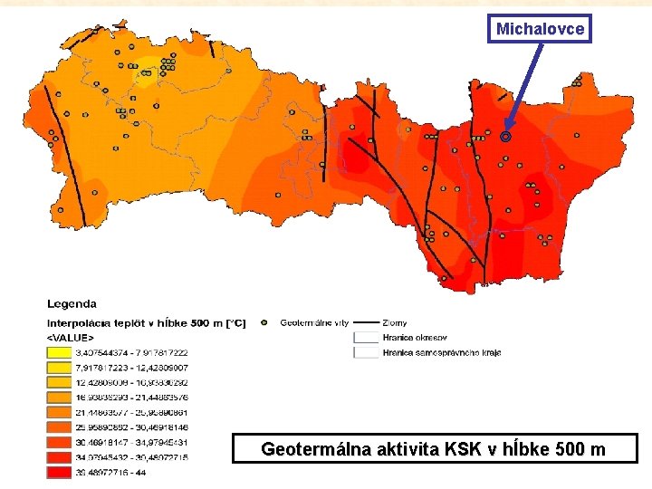Michalovce Geotermálna aktivita KSK v hĺbke 500 m 