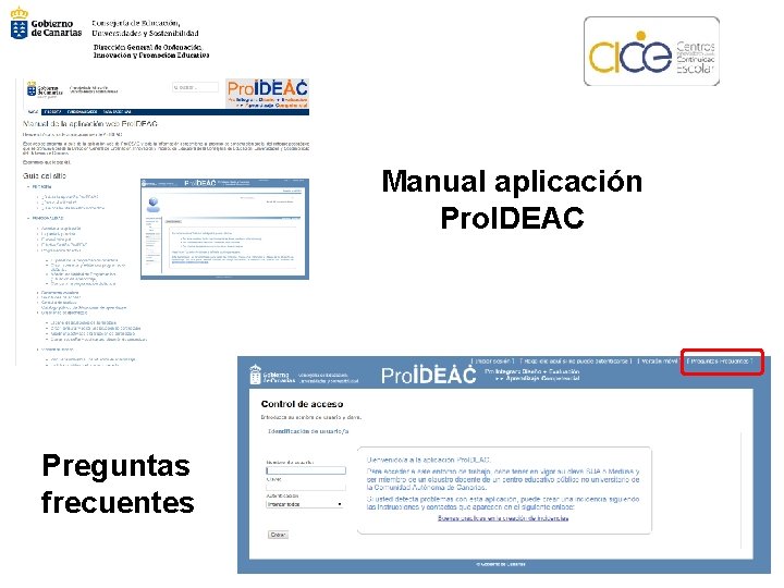 Manual aplicación Pro. IDEAC Preguntas frecuentes 