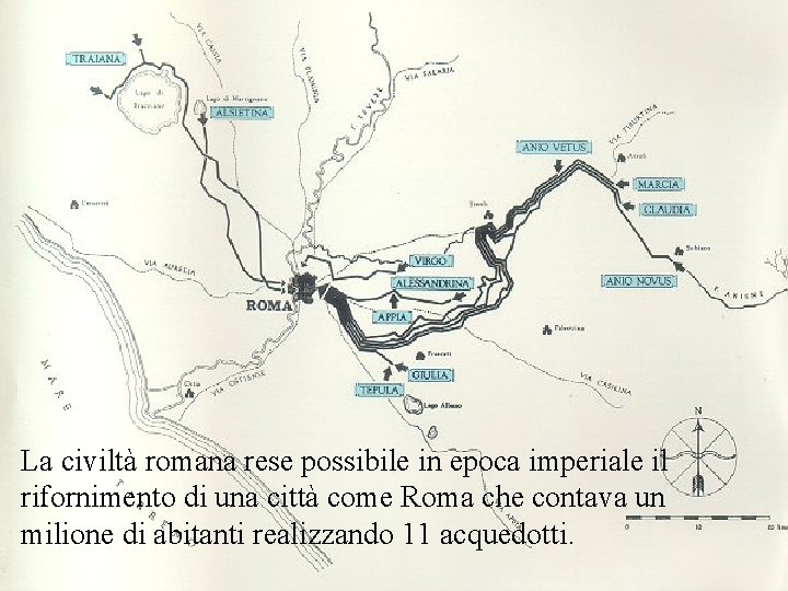 La civiltà romana rese possibile in epoca imperiale il rifornimento di una città come