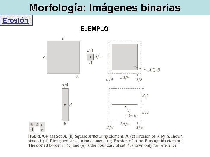 Morfología: Imágenes binarias Erosión EJEMPLO 