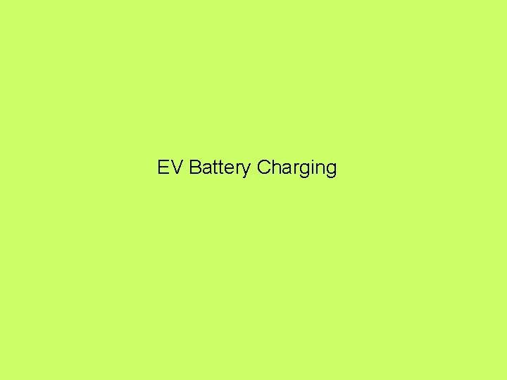 EV Battery Charging 