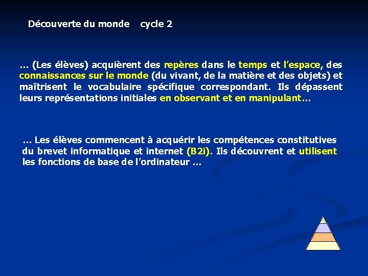 Découverte du monde cycle 2 … (Les élèves) acquièrent des repères dans le temps