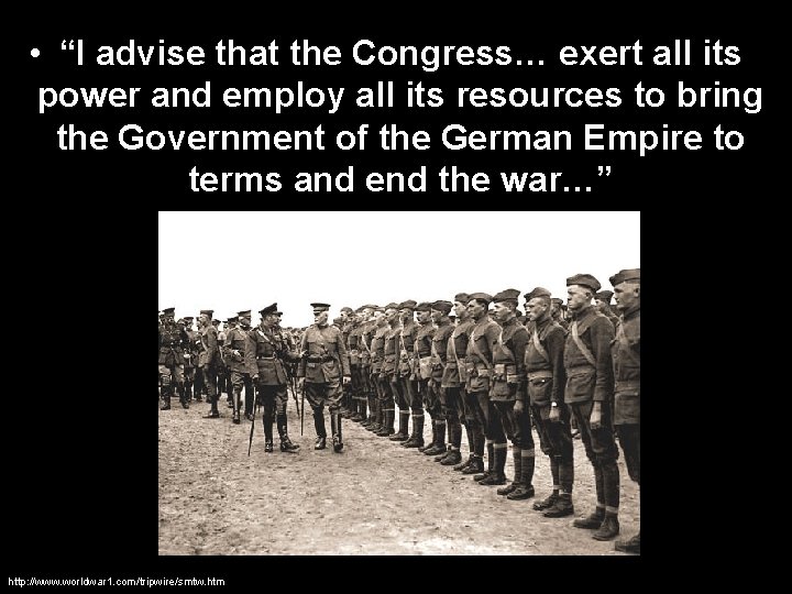 • “I advise that the Congress… exert all its power and employ all • “I advise that the Congress… exert all its power and employ all