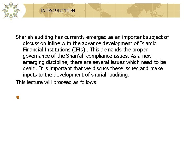 INTRODUCTION Shariah auditing has currently emerged as an important subject of discussion inline with