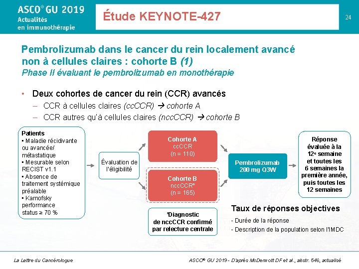 Étude KEYNOTE-427 24 Pembrolizumab dans le cancer du rein localement avancé non à cellules