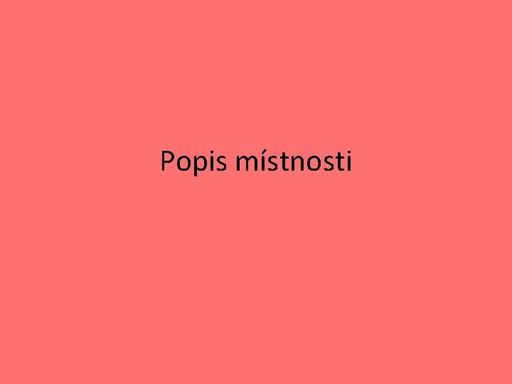 Popis místnosti 