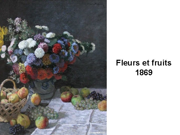 Fleurs et fruits 1869 
