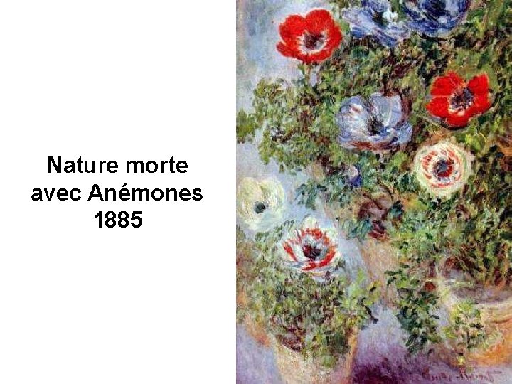 Nature morte avec Anémones 1885 