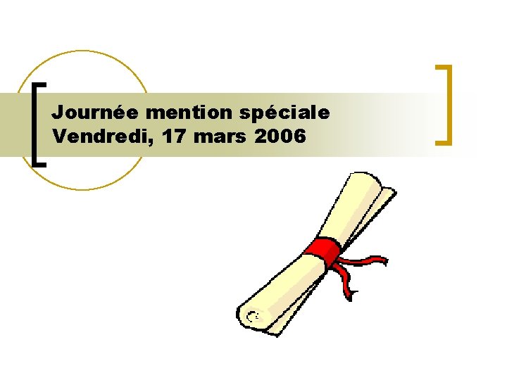 Journée mention spéciale Vendredi, 17 mars 2006 