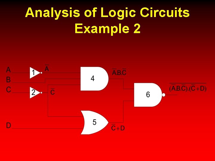 Analysis of Logic Circuits Example 2 