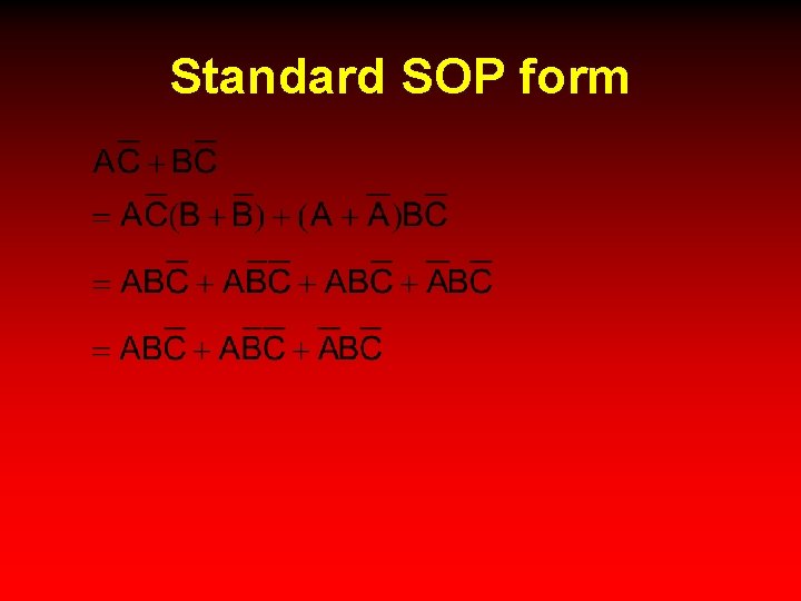 Standard SOP form 