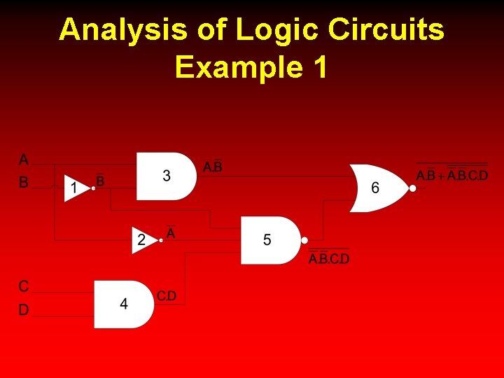 Analysis of Logic Circuits Example 1 