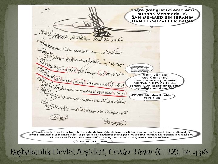 Başbakanlık Devlet Arşivleri, Cevdet Timar (C. TZ), br. 4316 