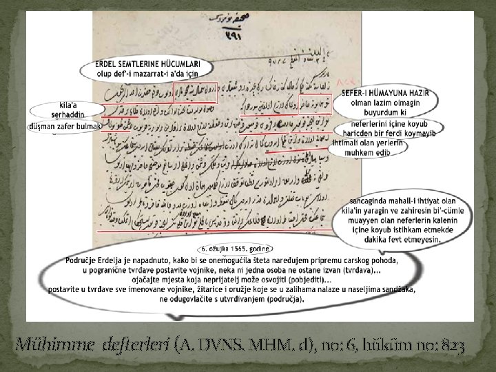 Mühimme defterleri (A. DVNS. MHM. d), no: 6, hüküm no: 823 