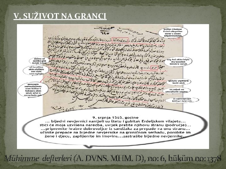 V. SUŽIVOT NA GRANCI Mühimme defterleri (A. DVNS. MHM. D), no: 6, hüküm no: