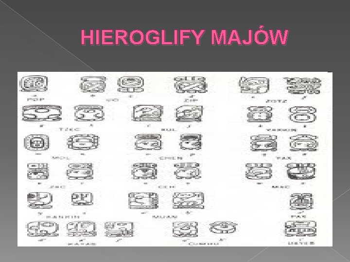 HIEROGLIFY MAJÓW 