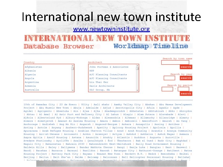 International new town institute www. newtowninstitute. org 