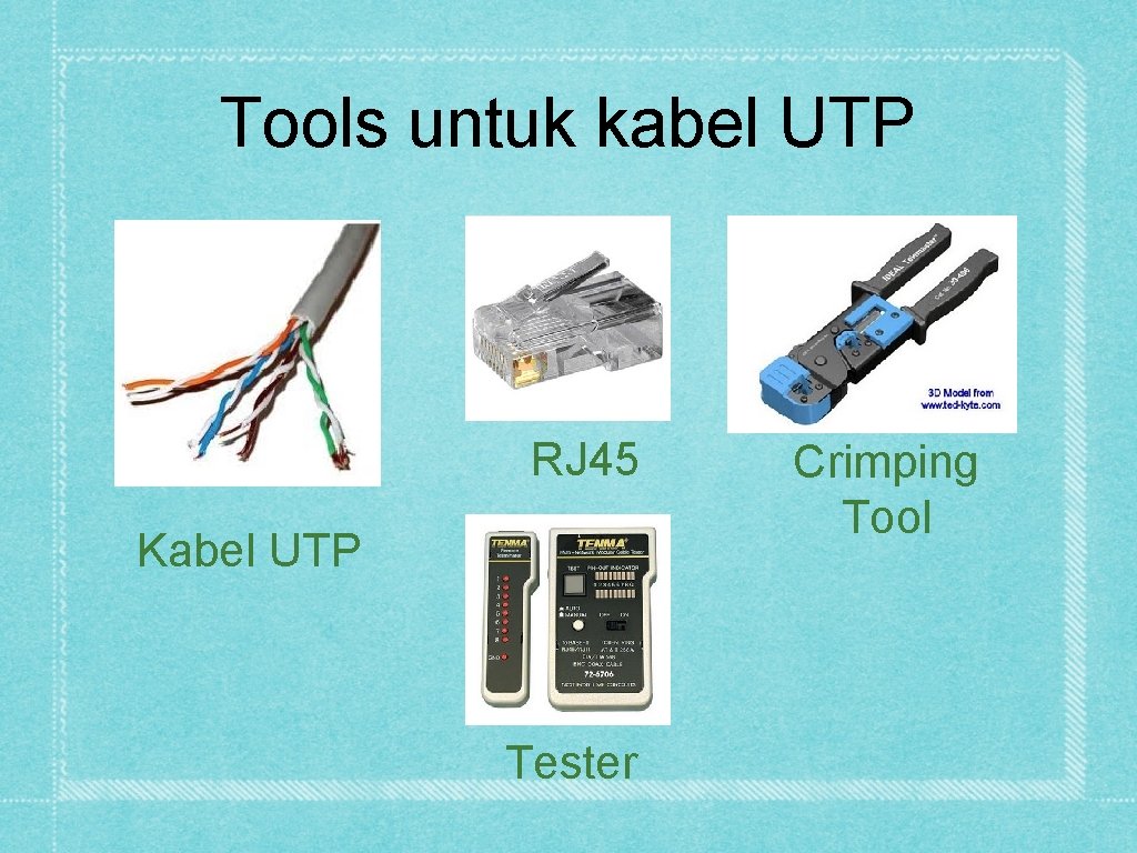 Tools untuk kabel UTP RJ 45 Kabel UTP Tester Crimping Tool 
