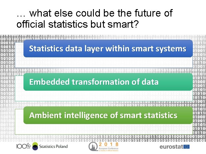 … what else could be the future of official statistics but smart? Statistics data
