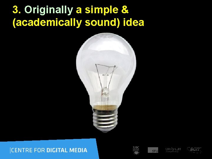 3. Originally a simple & (academically sound) idea 