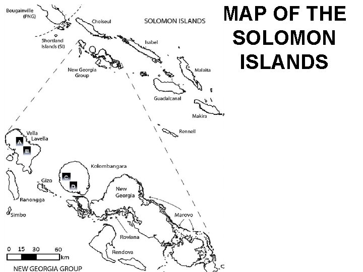 MAP OF THE SOLOMON ISLANDS 