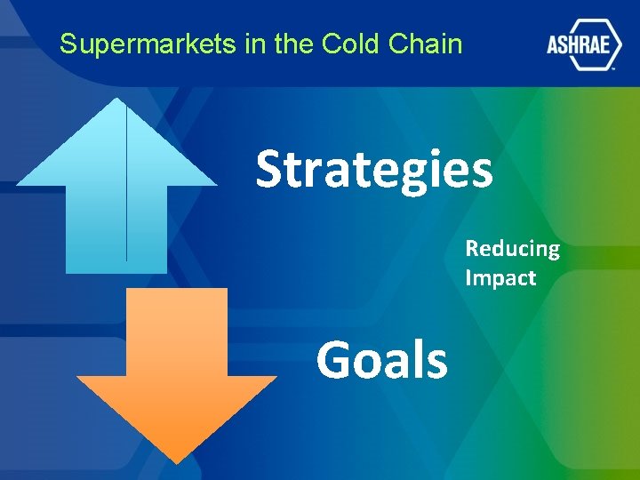 Supermarkets in the Cold Chain Strategies Reducing Impact Goals Supermarkets in the Cold Chain Strategies Reducing Impact Goals
