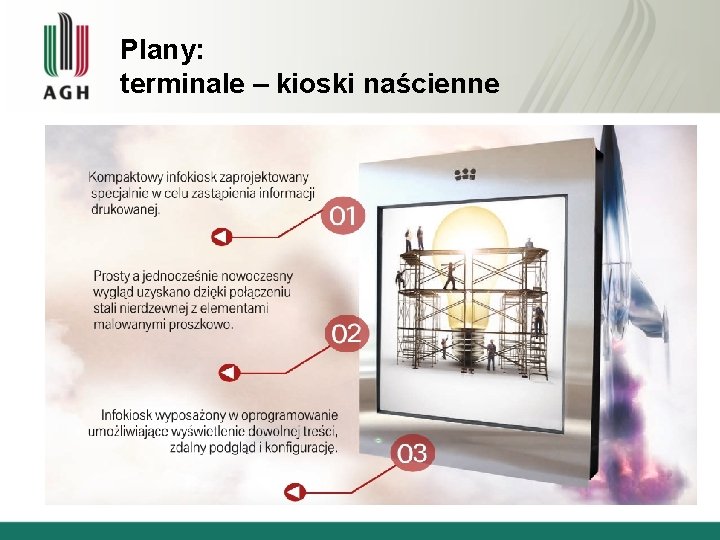 Plany: terminale – kioski naścienne 