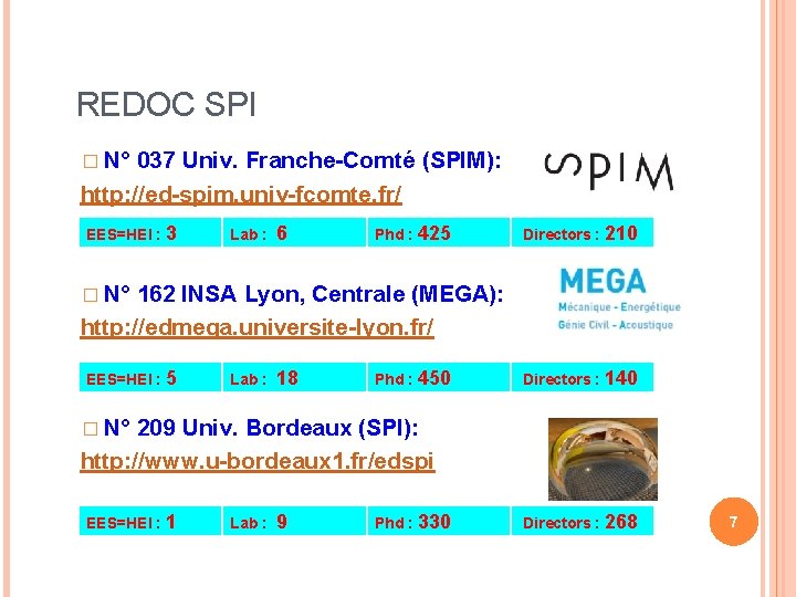 REDOC SPI � N° 037 Univ. Franche-Comté (SPIM): http: //ed-spim. univ-fcomte. fr/ EES=HEI :