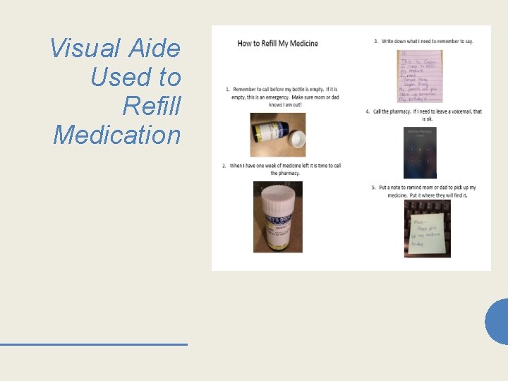 Visual Aide Used to Refill Medication 