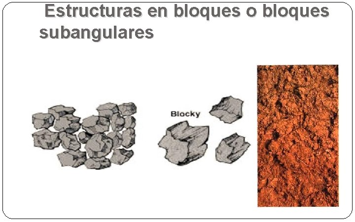 Estructuras en bloques o bloques subangulares 