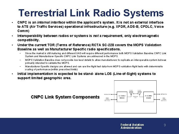 Terrestrial Link Radio Systems • • • CNPC is an internal interface within the