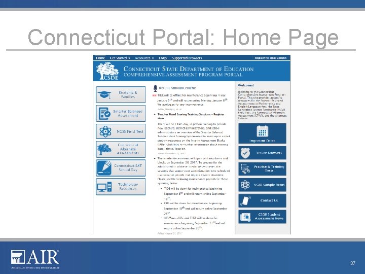 Connecticut Portal: Home Page 37 