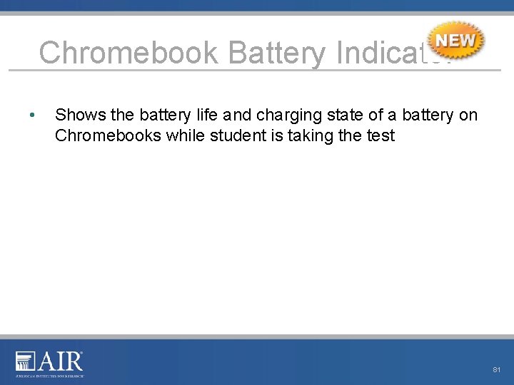 Chromebook Battery Indicator • Shows the battery life and charging state of a battery