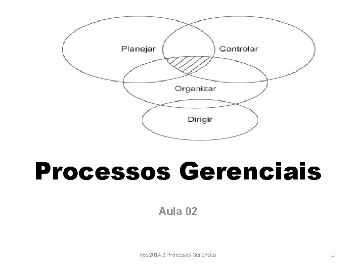 Processos Gerenciais Aula 02 dps 2014. 2 Processos Gerencias 1 