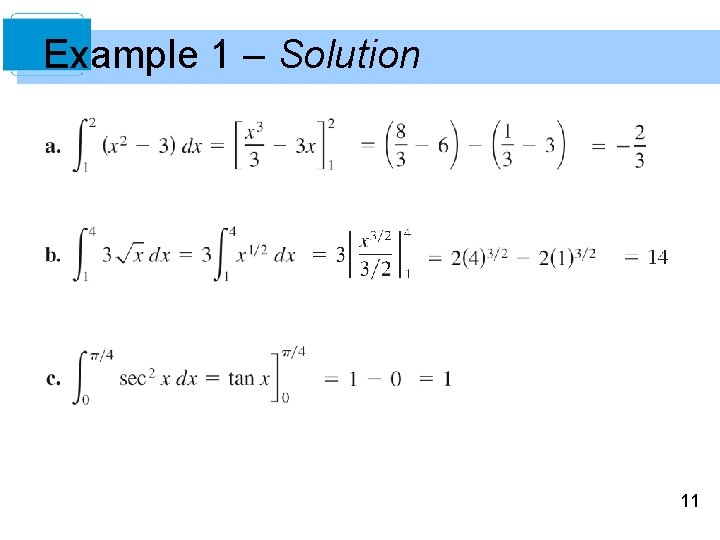 Example 1 – Solution 11 