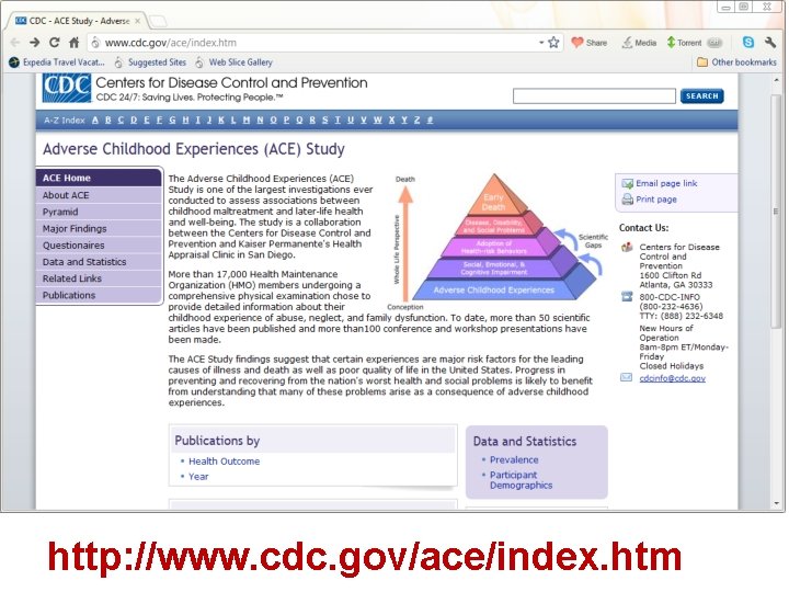http: //www. cdc. gov/ace/index. htm 
