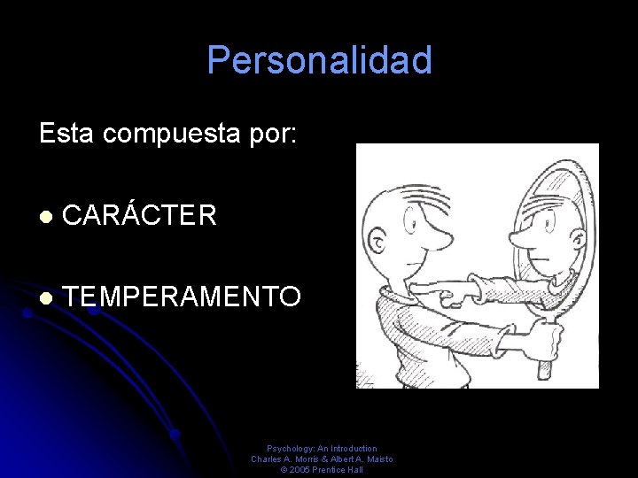 Personalidad Esta compuesta por: CARÁCTER TEMPERAMENTO Psychology: An Introduction Charles A. Morris & Albert Personalidad Esta compuesta por: CARÁCTER TEMPERAMENTO Psychology: An Introduction Charles A. Morris & Albert