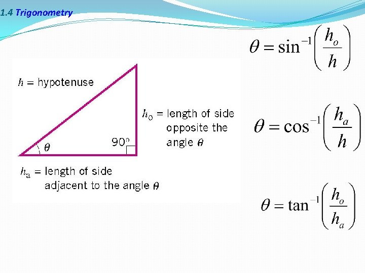 1. 4 Trigonometry 