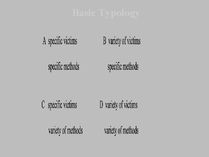 Basic Typology 