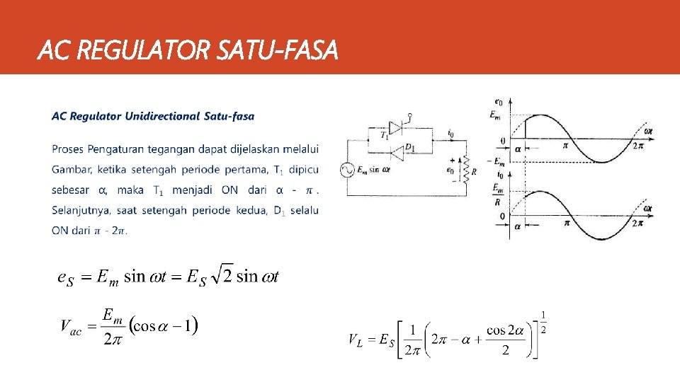 AC REGULATOR SATU-FASA 
