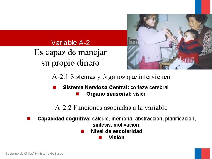Variable A-2 Es capaz de manejar su propio dinero A-2. 1 Sistemas y órganos